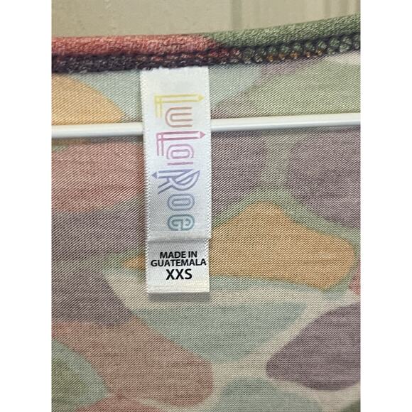 LulaRoe XXS Buttery Soft perfect T Multi Color Geometric Pattern - Picture 7 of 11